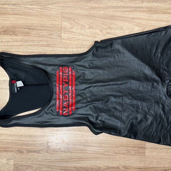 Nasty Pig Contrast Rubber Singlet Red - Picture 7 of 7